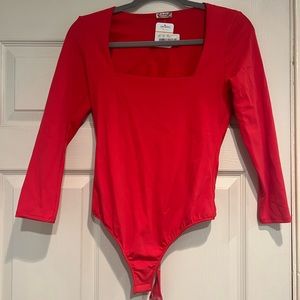 Free people intimately red bodysuit size small NWT